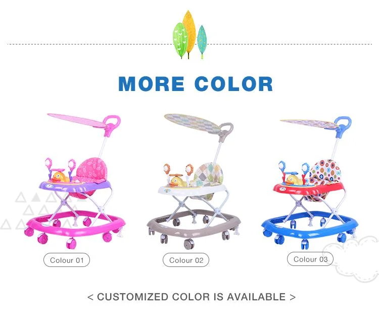 New Design Universal Wheel 360 Degree Rotating Baby Walker Hot Selling Factory Multifunctional Baby Walker with Music