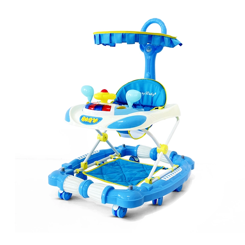 Hot Sale Baby Walker with Pusher and Music 8 Wheels Plastic 360 Degree Rotating Baby Walker Baby Walker with Music and Light