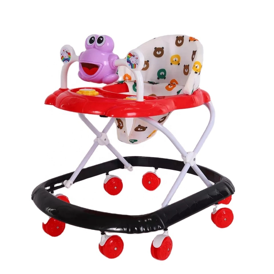 2022 Top Selling Trending New Style 8 Wheels Stylish Baby Walker Infant Walker Training Baby 360 Degree Rotating Baby Walker