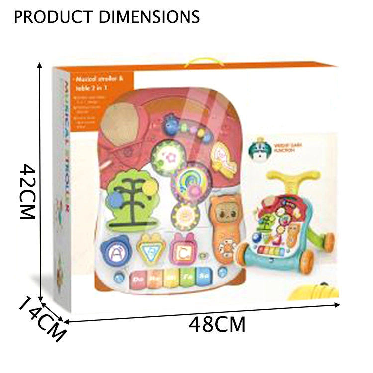 Multi Function Baby Walker Two Modes Baby Musical Stroller Early Educational Baby′ S Partner Push Walker Toy 5 in 1